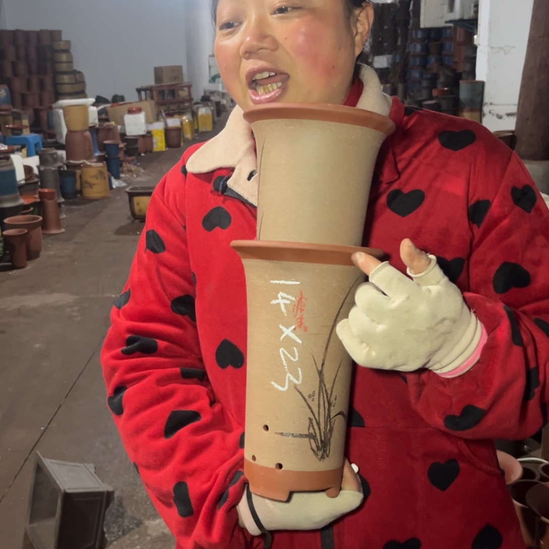 紫泥花盆紫砂花盆40