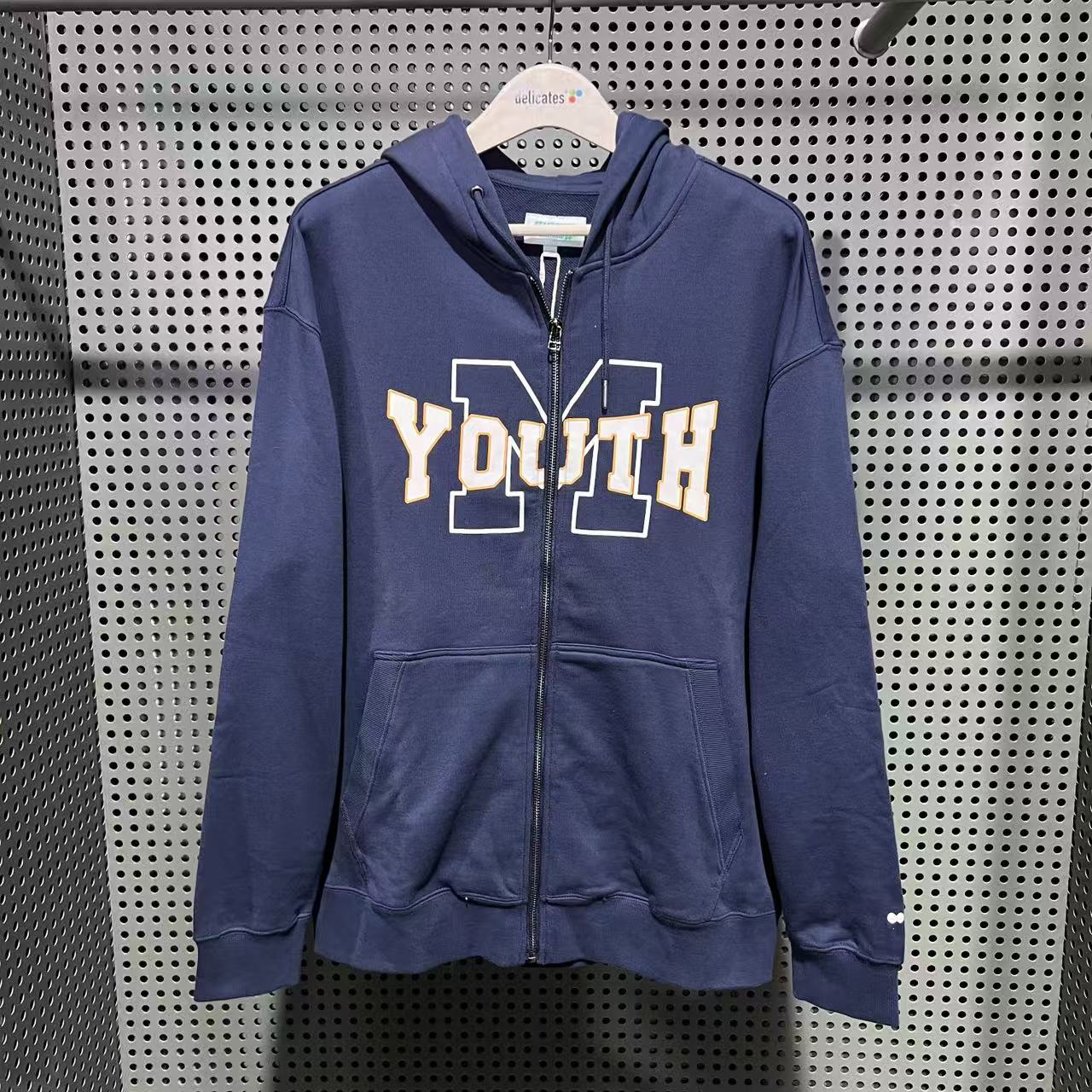 MM 韩系男款字母印花休闲连帽拉链开衫外套 MDIBI86170 86170