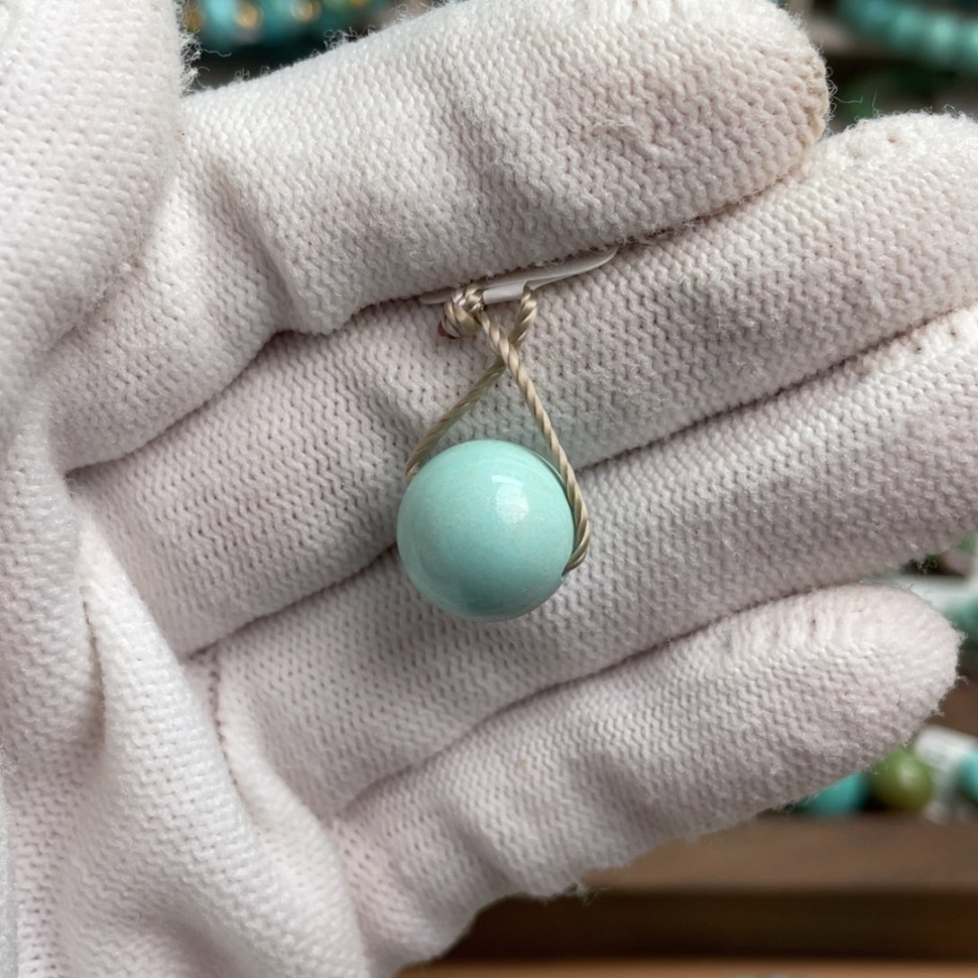 绿松石未镶嵌特色纹理圆珠5