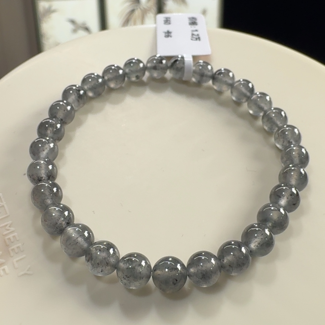 翡翠未镶嵌手链高冰乌鸡单圈卡6mm