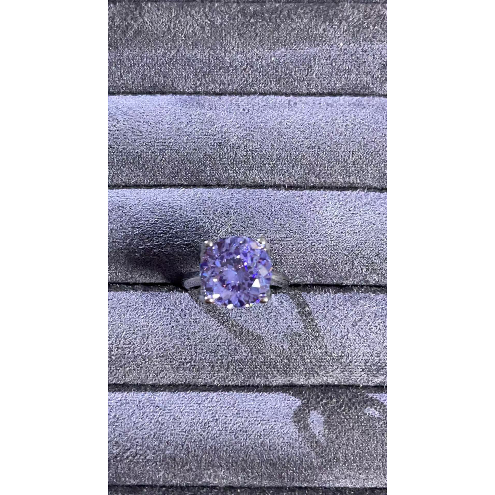 戒指 福玺甄选牛头紫圆戒指7275