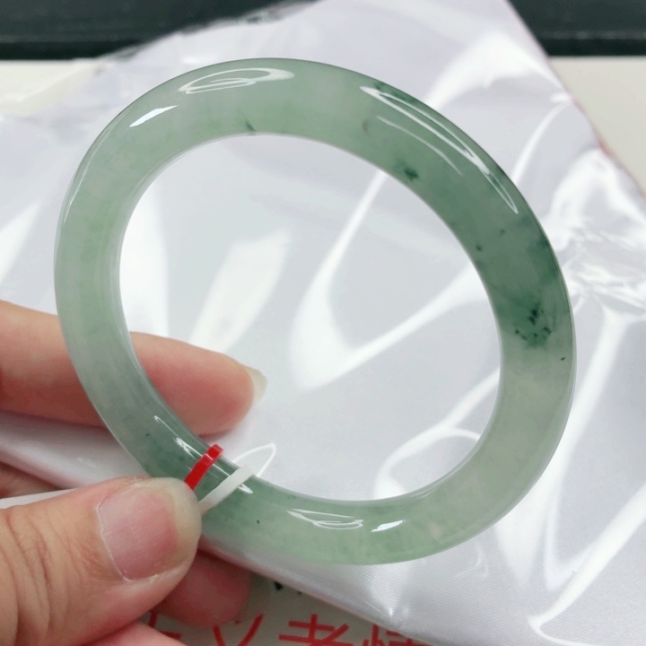 翡翠未镶嵌手镯圆条55.3