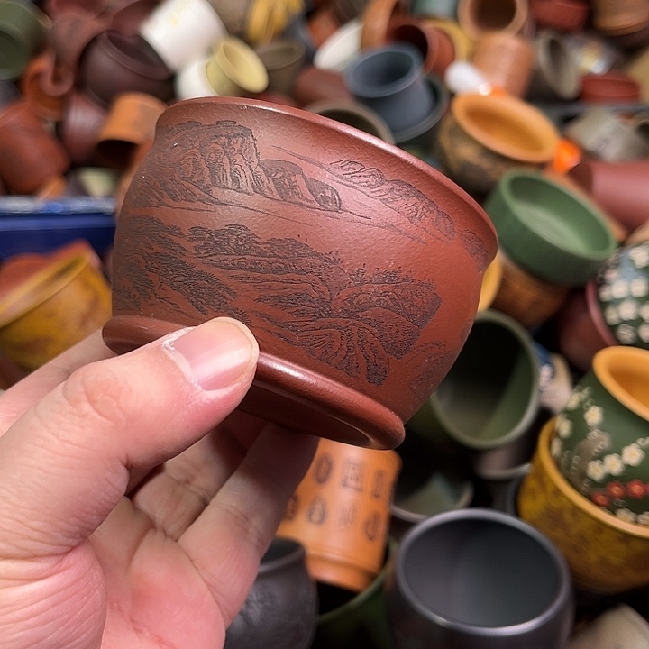 紫砂茶杯全手工紫砂主人杯