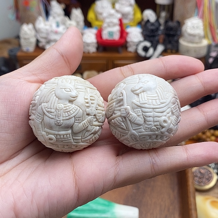 鹿骨把件c45埃及手球36尺寸