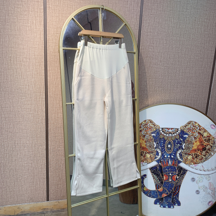 HU118孕妇杏色加绒加厚裤子M90-120XL140XXL150