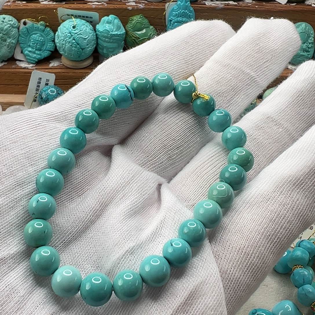 绿松石圆珠 手串 未镶嵌