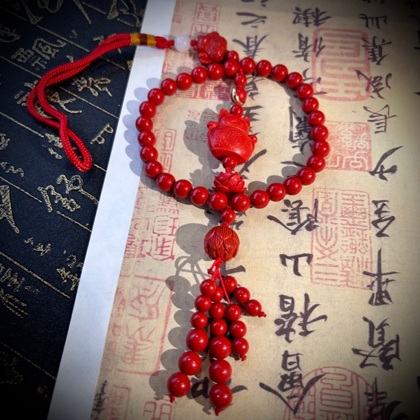 天然辰砂南宫北苑｜甄选天然朱砂招c猫挂件