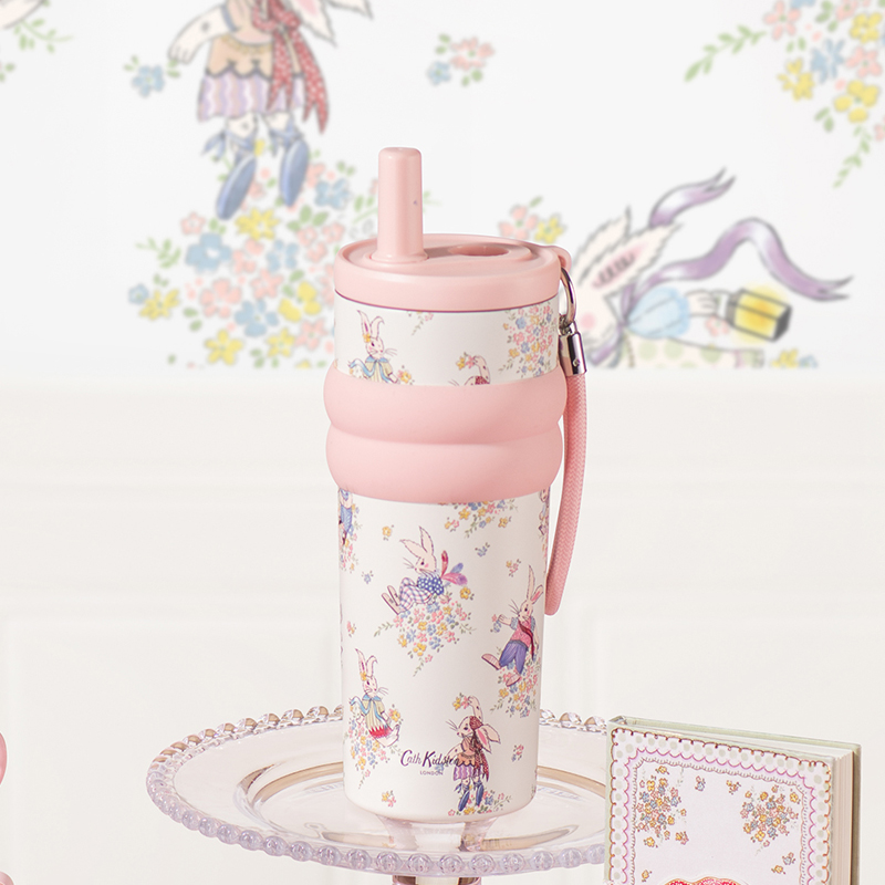 MINISO名创优品Cath Kidston花园工坊系列304直饮吸管钢杯