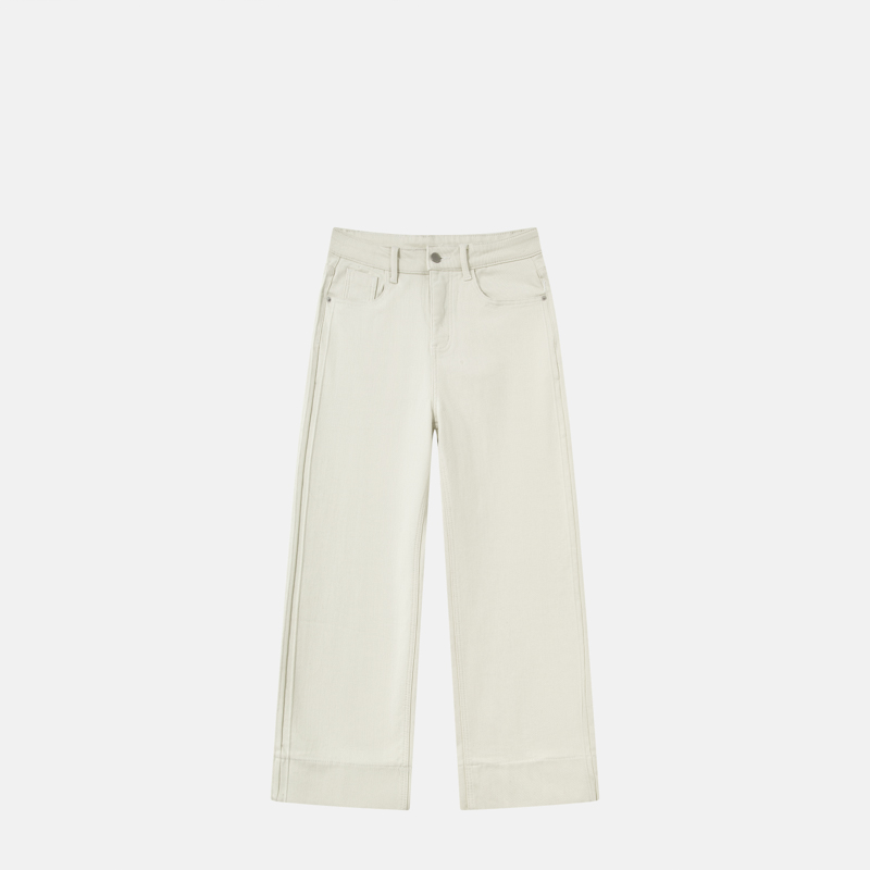 加绒直筒牛仔裤秋冬新款2025年梨形身材遮肉奶奶裤100165