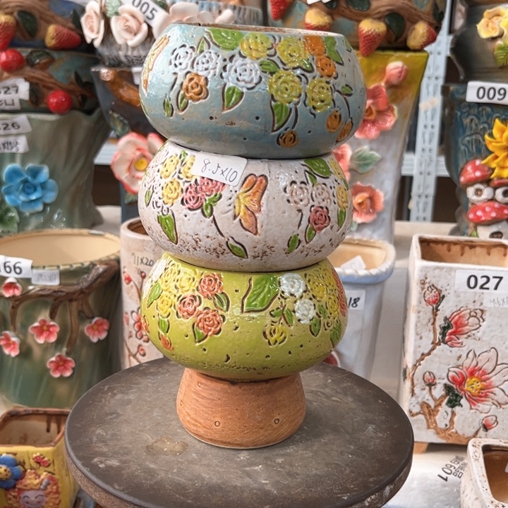 紫砂花盆粗陶材质多肉花盆