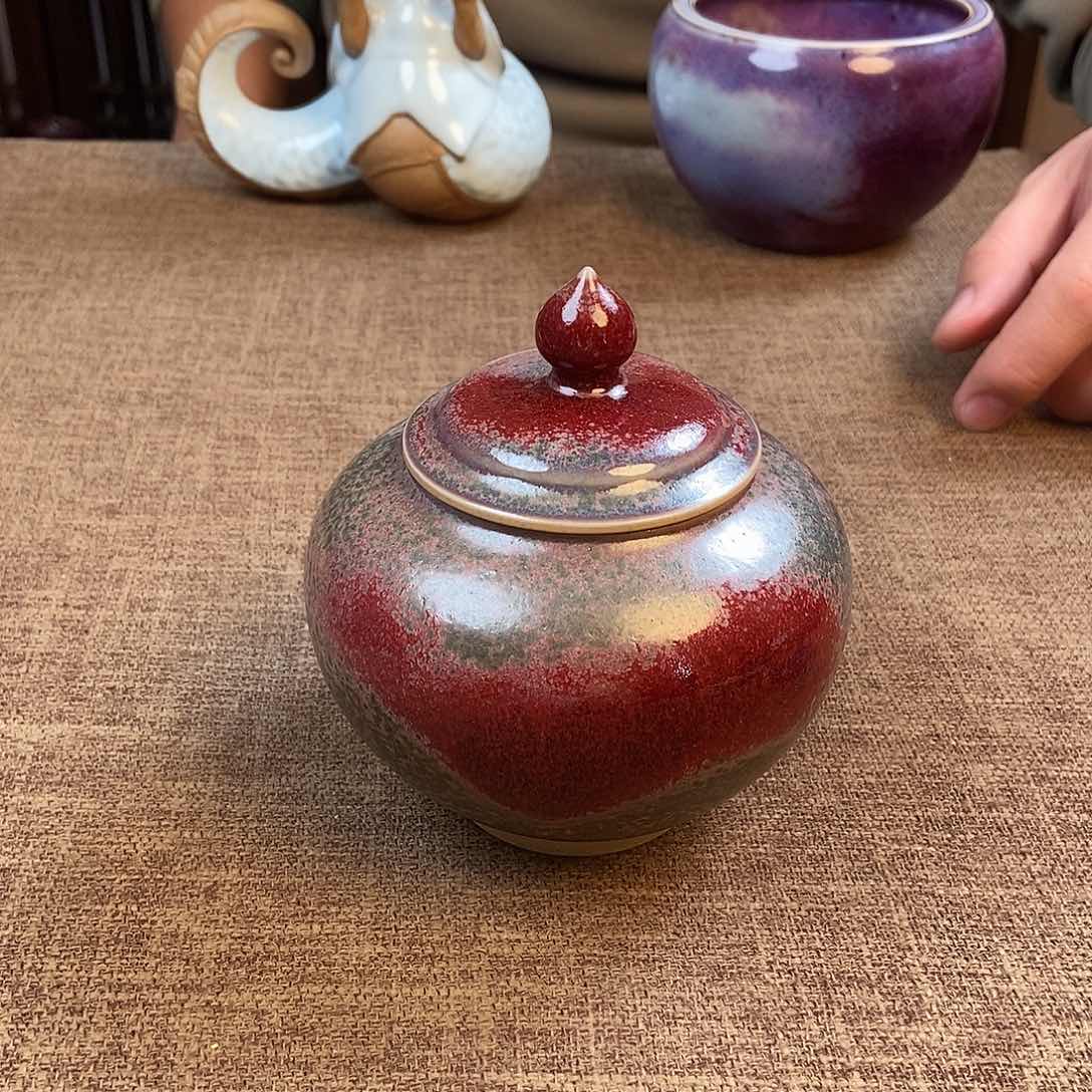 瓷片钧瓷摆件摆件