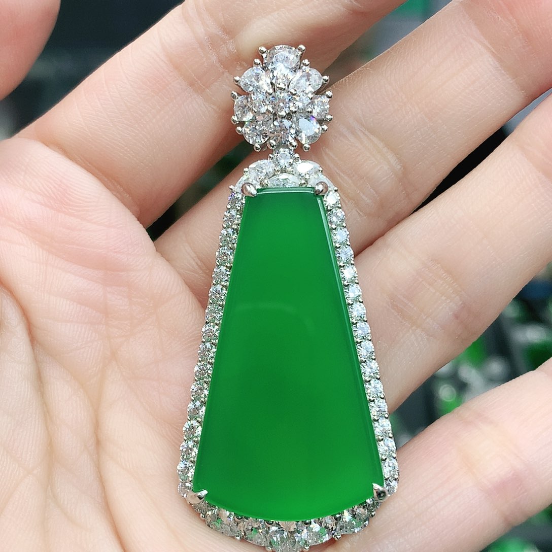 银S925镶嵌吊坠玛瑙/玉髓