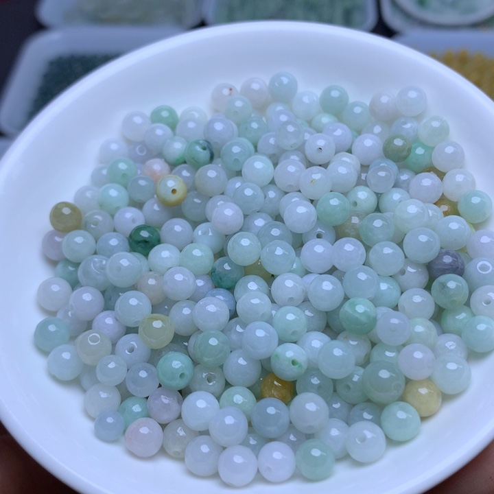 散珠翡翠卡5.5冰绿白100个