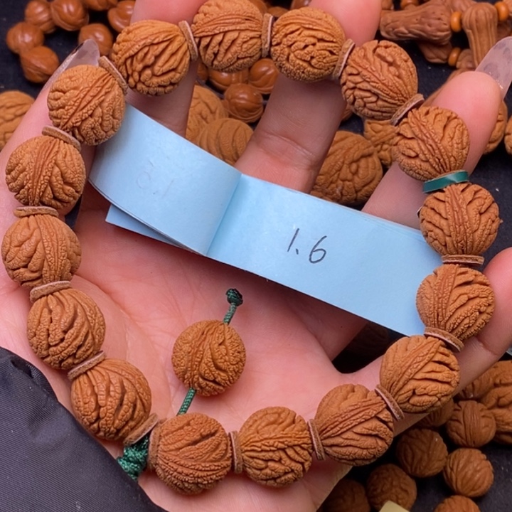 秦岭龙纹桃核16颗