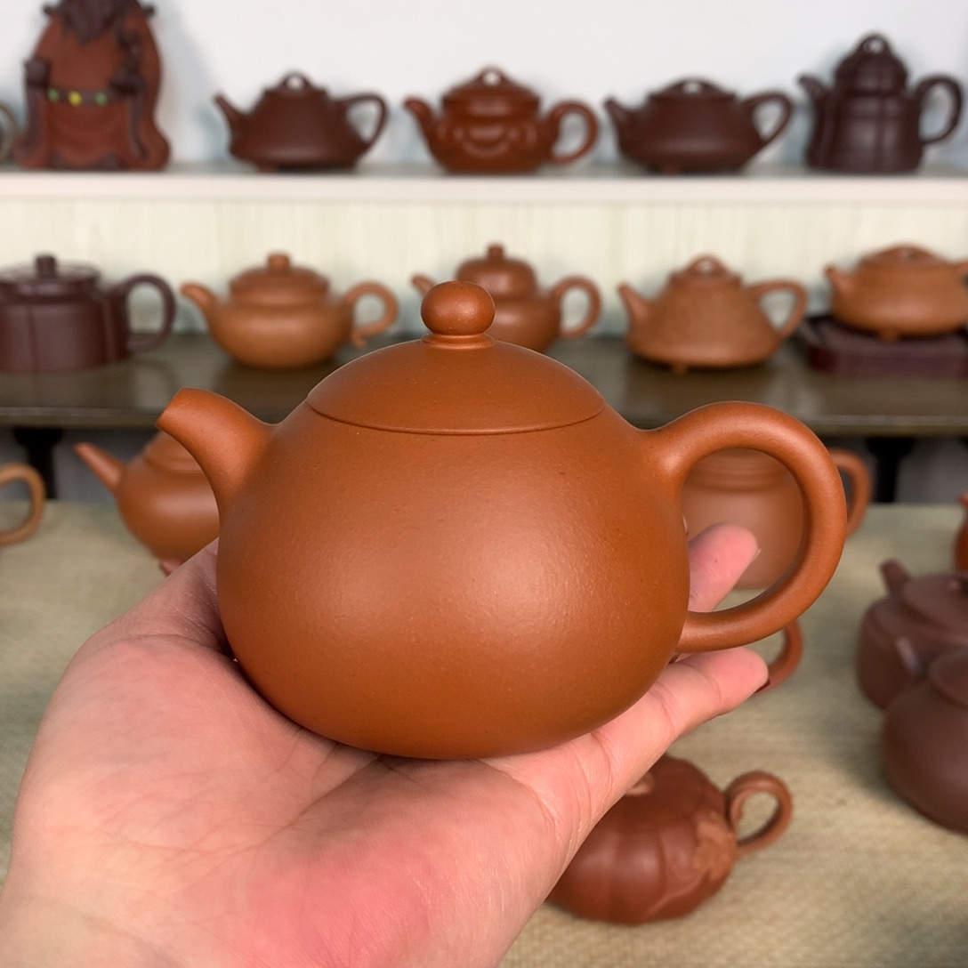 紫砂茶壶豆蔻西施红泥容量150