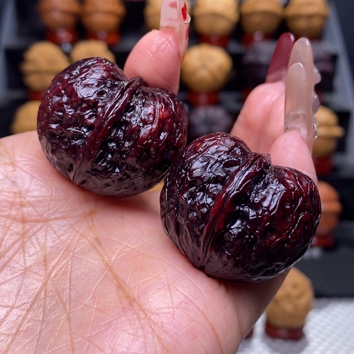 文玩核桃把件重彩小金印元宝22号