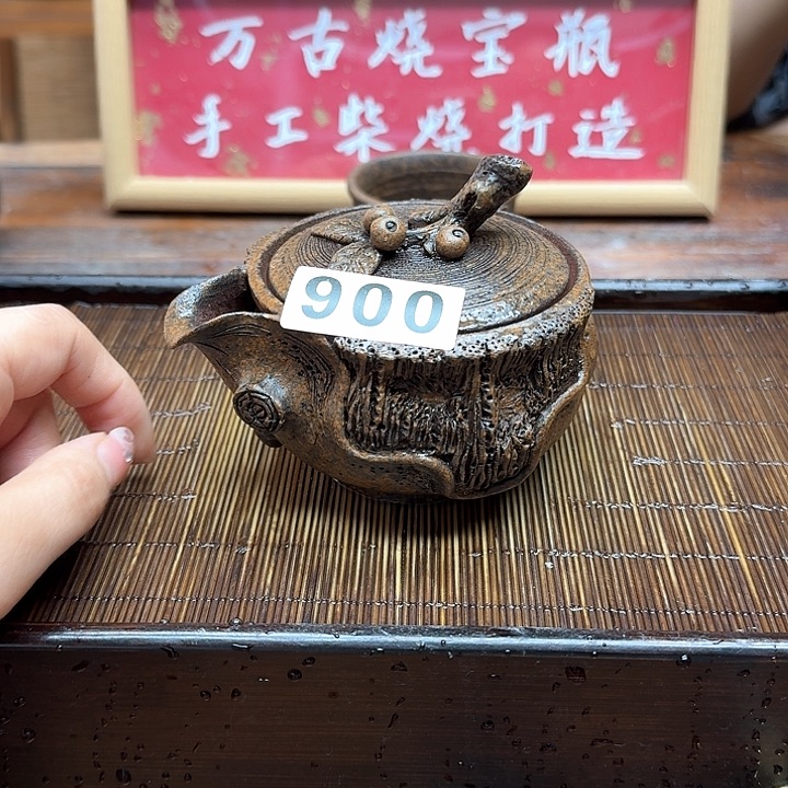 纯手工制作粗陶茶具