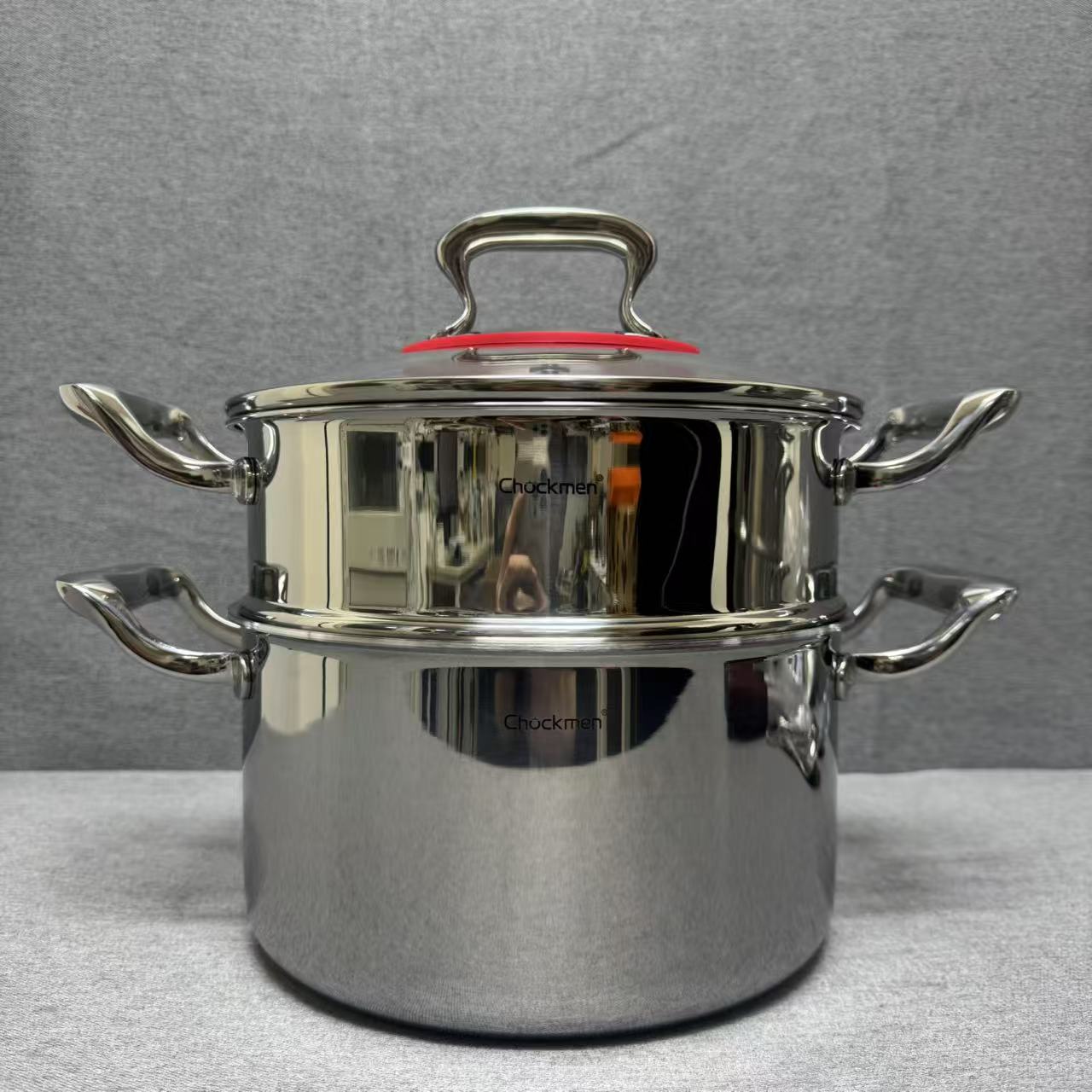 3-028 Chockmen致甄系列双耳蒸锅 口径22CM 整锅重约2.96KG