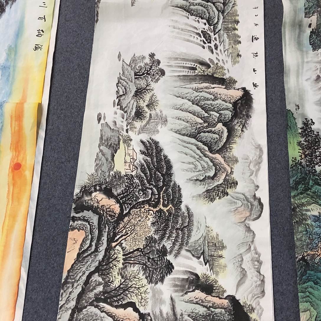 国画小六尺山水一副