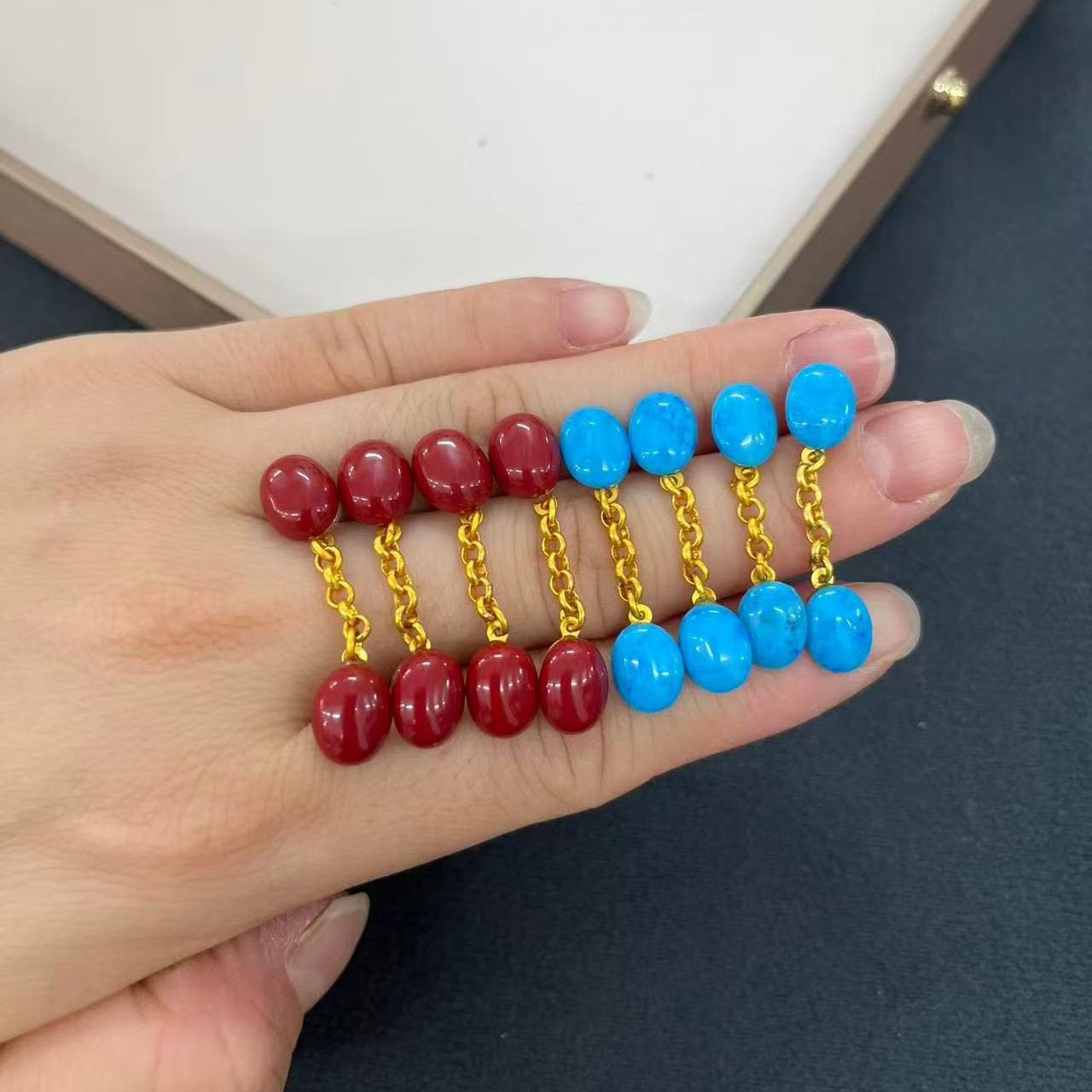 铜合金锆石耳饰 铜合金锆石耳饰 藏式民族风复古气质百搭新款耳环