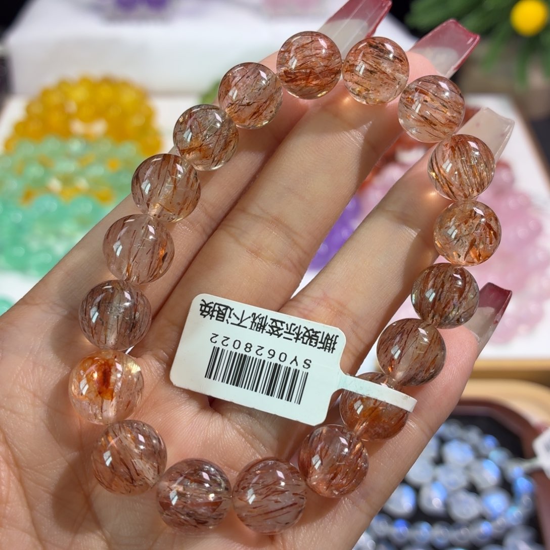 未镶嵌水晶手串黑金超七10+