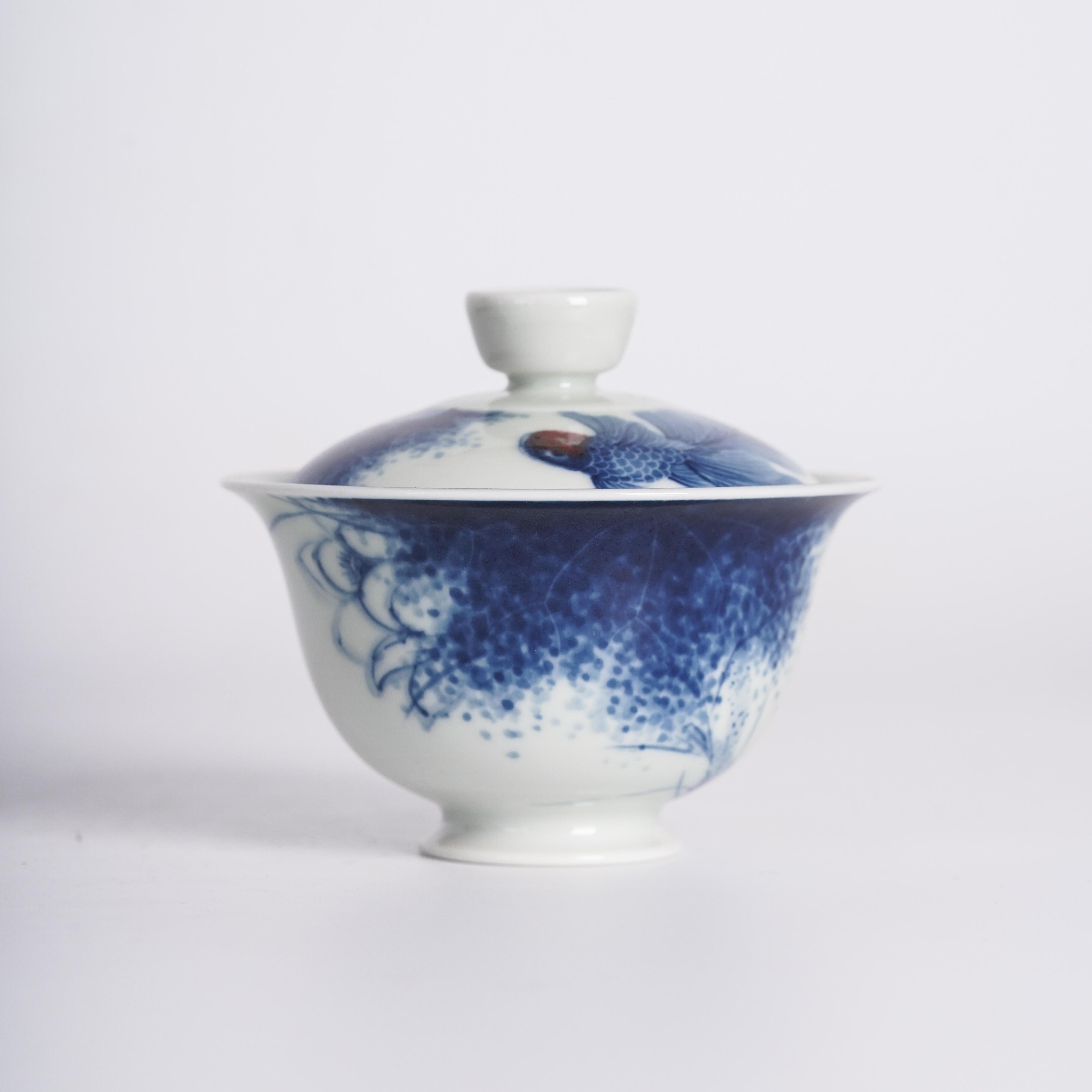 晓月庐荷花俩才盖碗