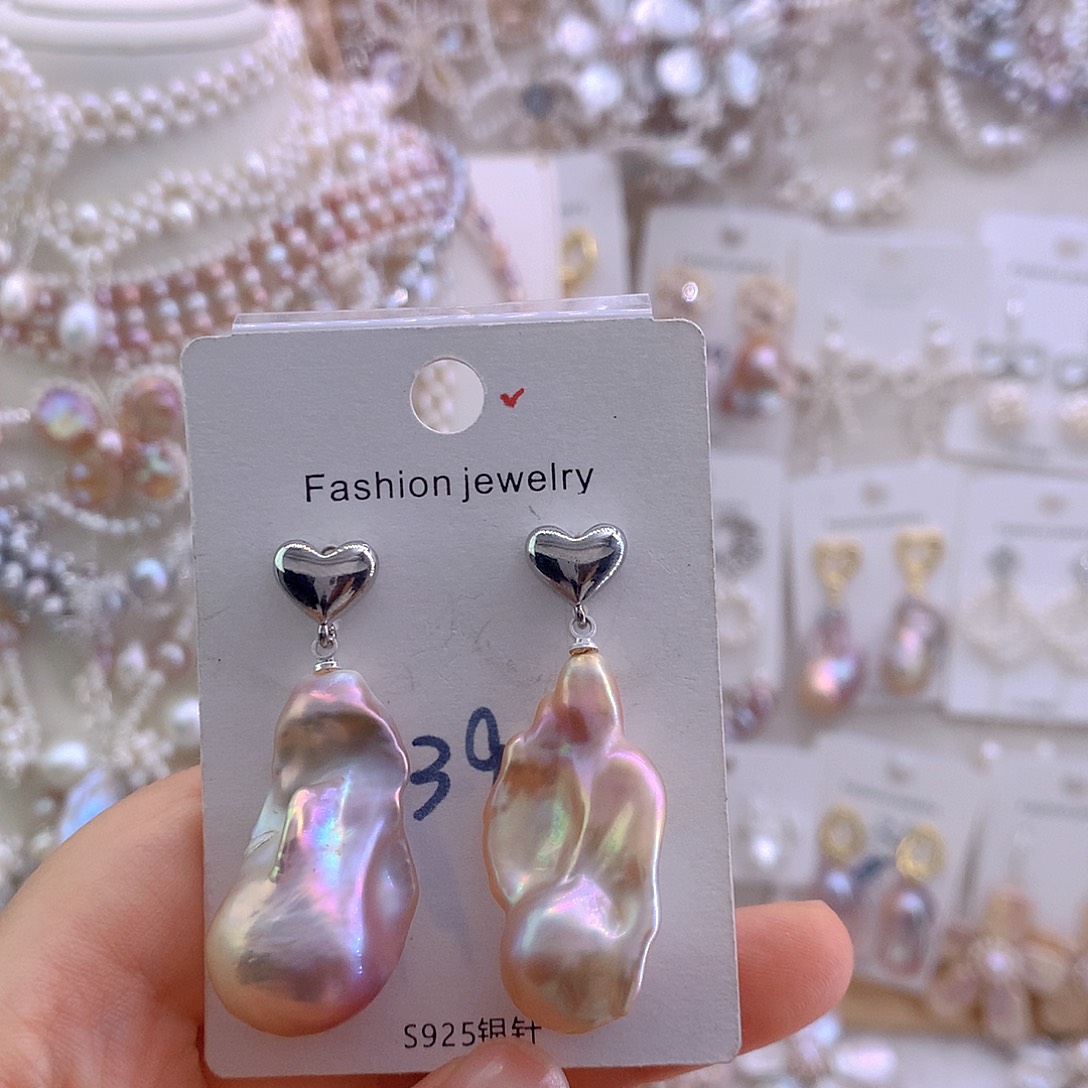 淡水珍珠未镶嵌耳环