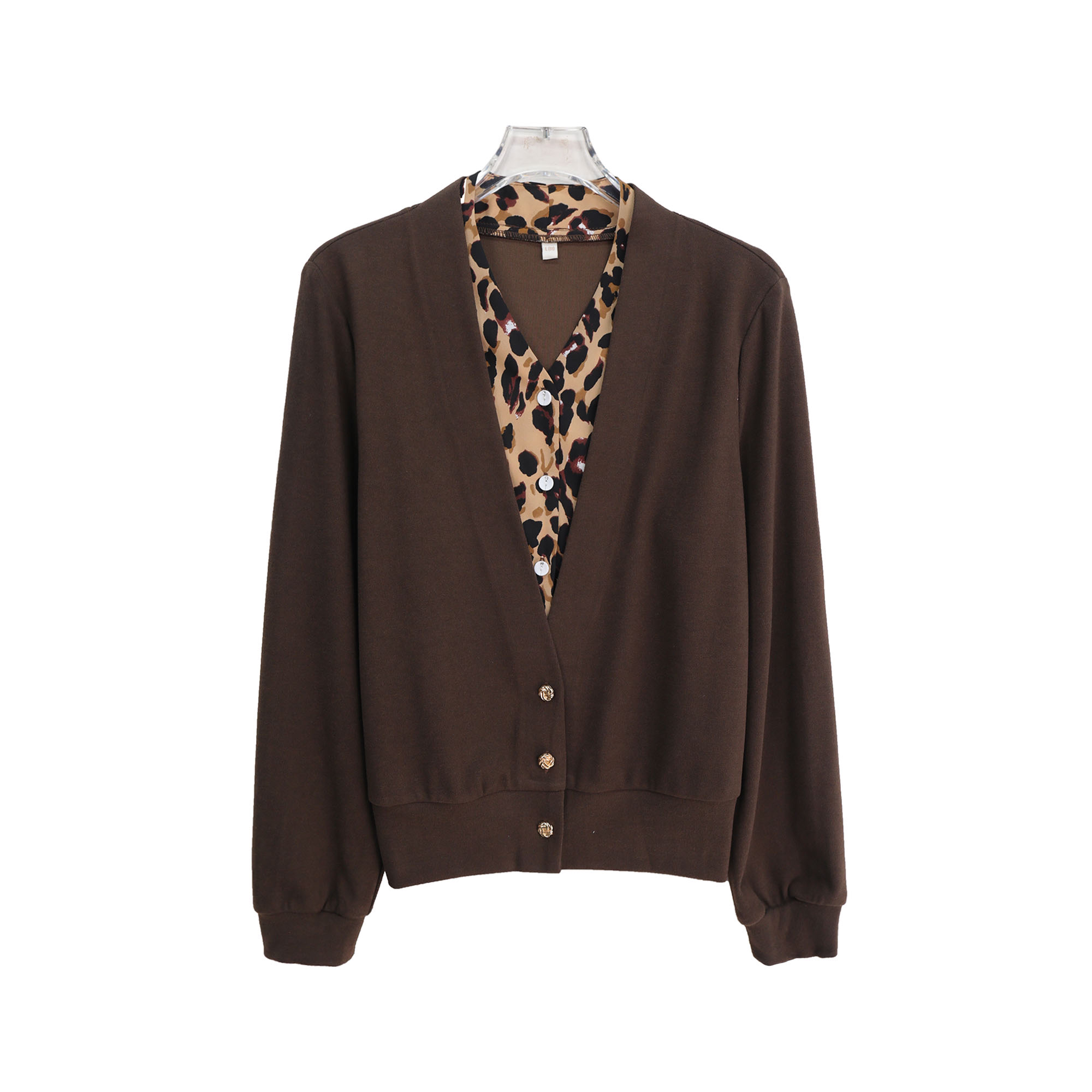 气质减龄轻奢高级感时尚洋气假两件开衫上衣X27432