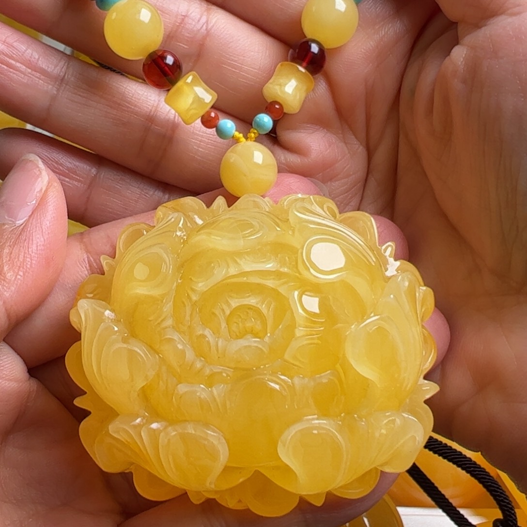 蜜蜡毛衣链未镶嵌无优化