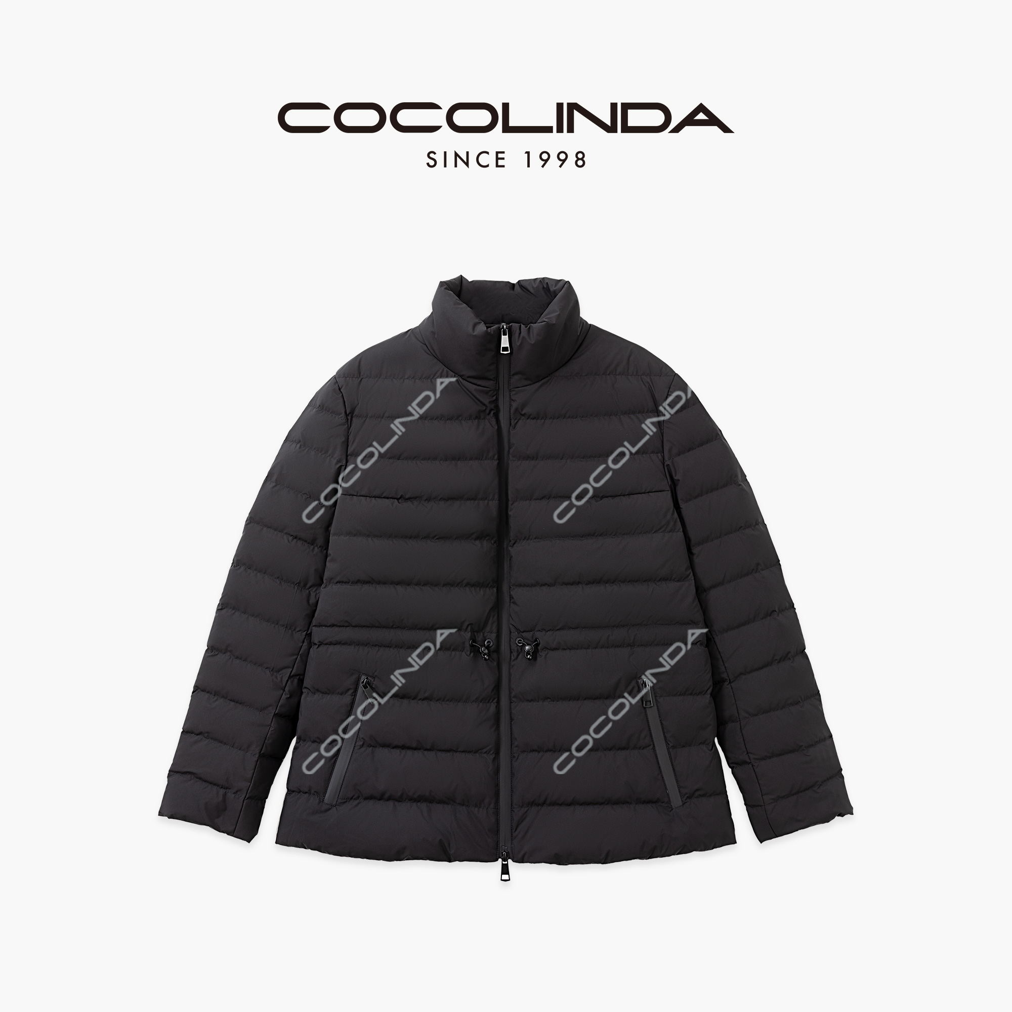 COCOLINDA “内绒格调【90白鹅绒】上下拉链排骨收腰薄感羽绒服Y5161
