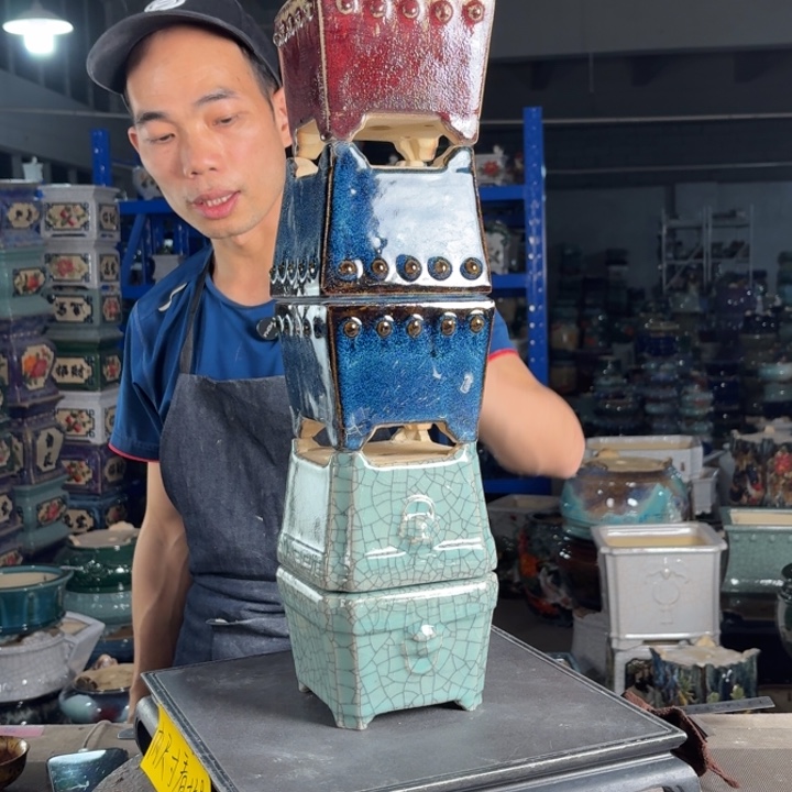 一风堂石湾花盆 内10*7微瑕
