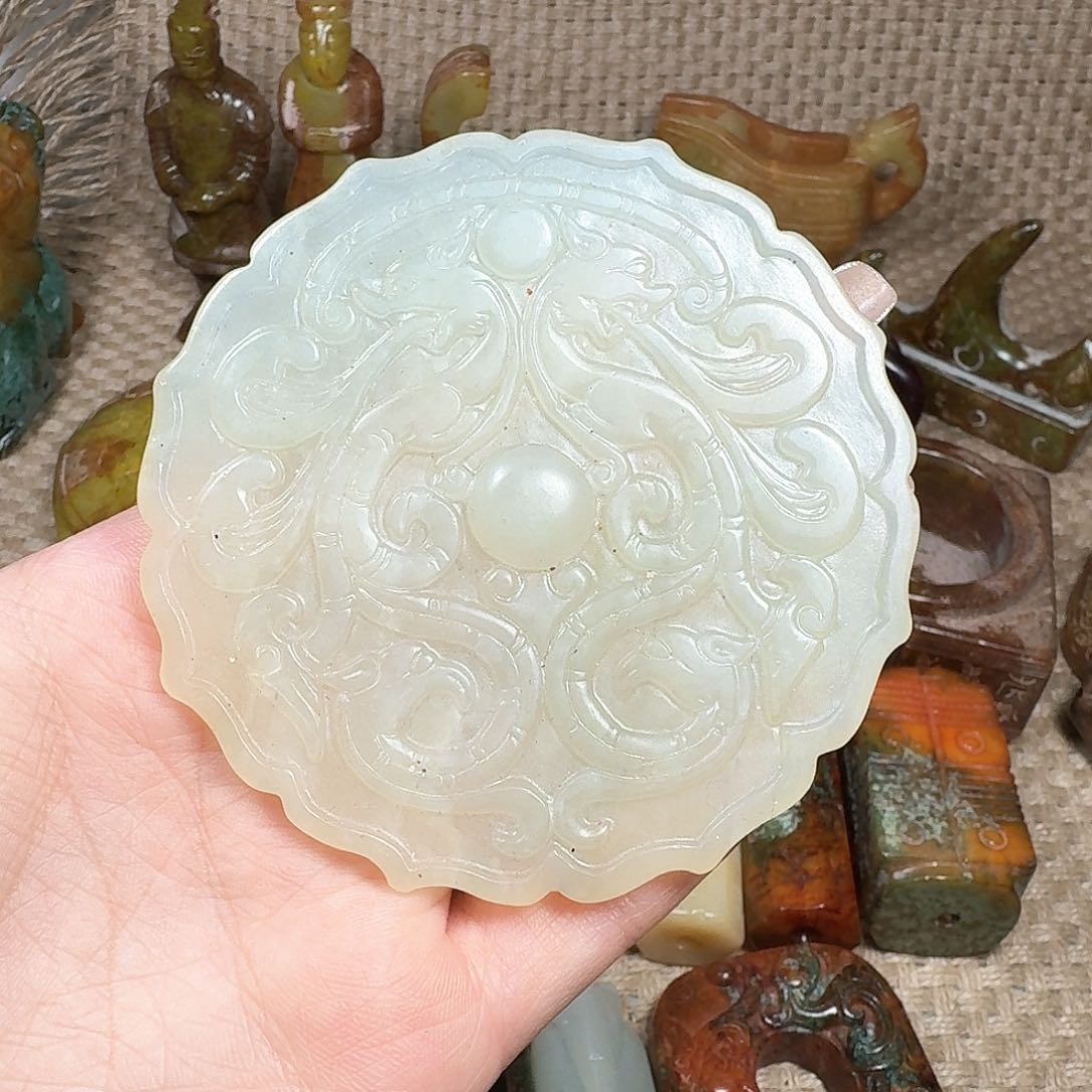 白玉菩提吊坠挂件