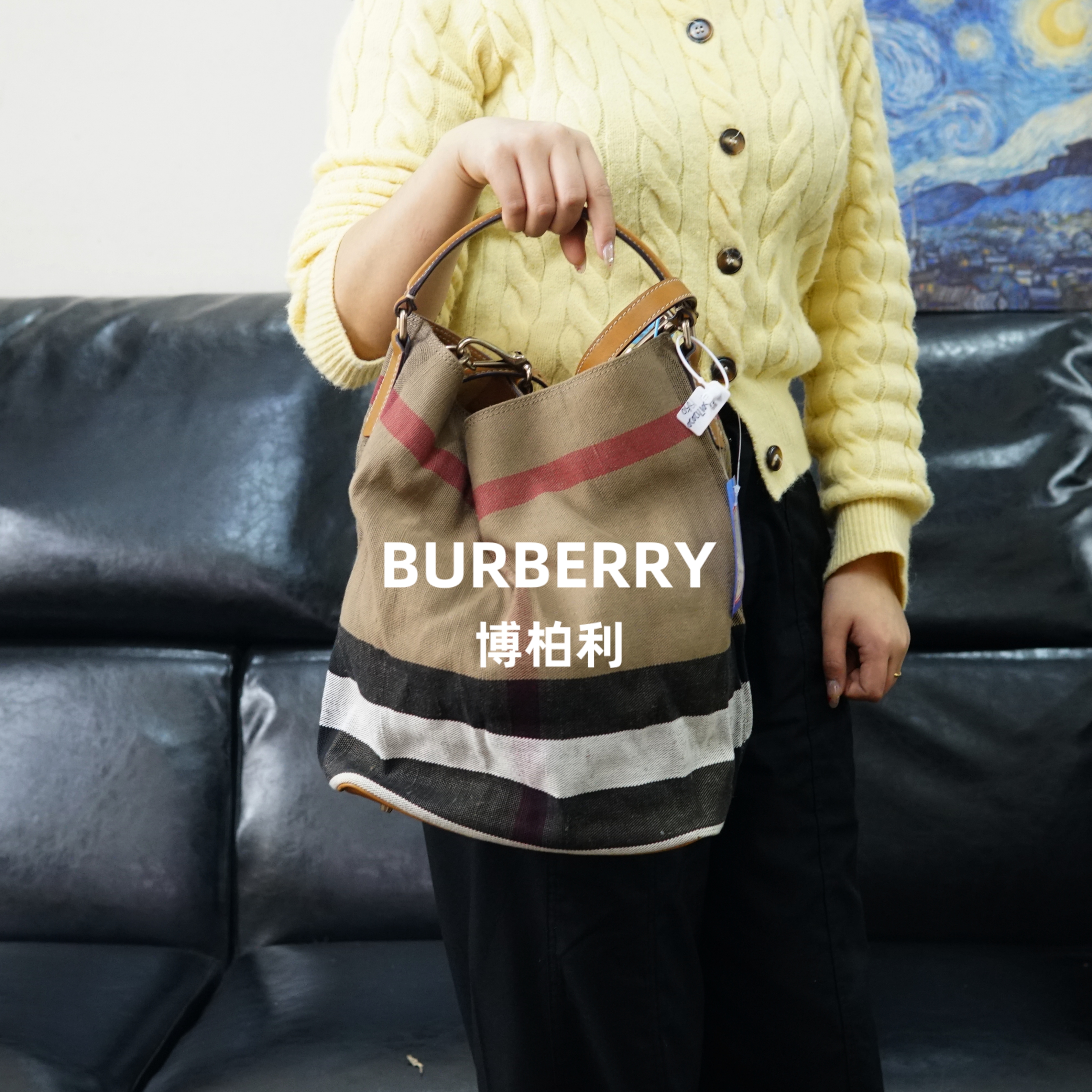 95新 BURBERRY/博柏利 巴宝莉/格纹单肩包/CS01712020/2020