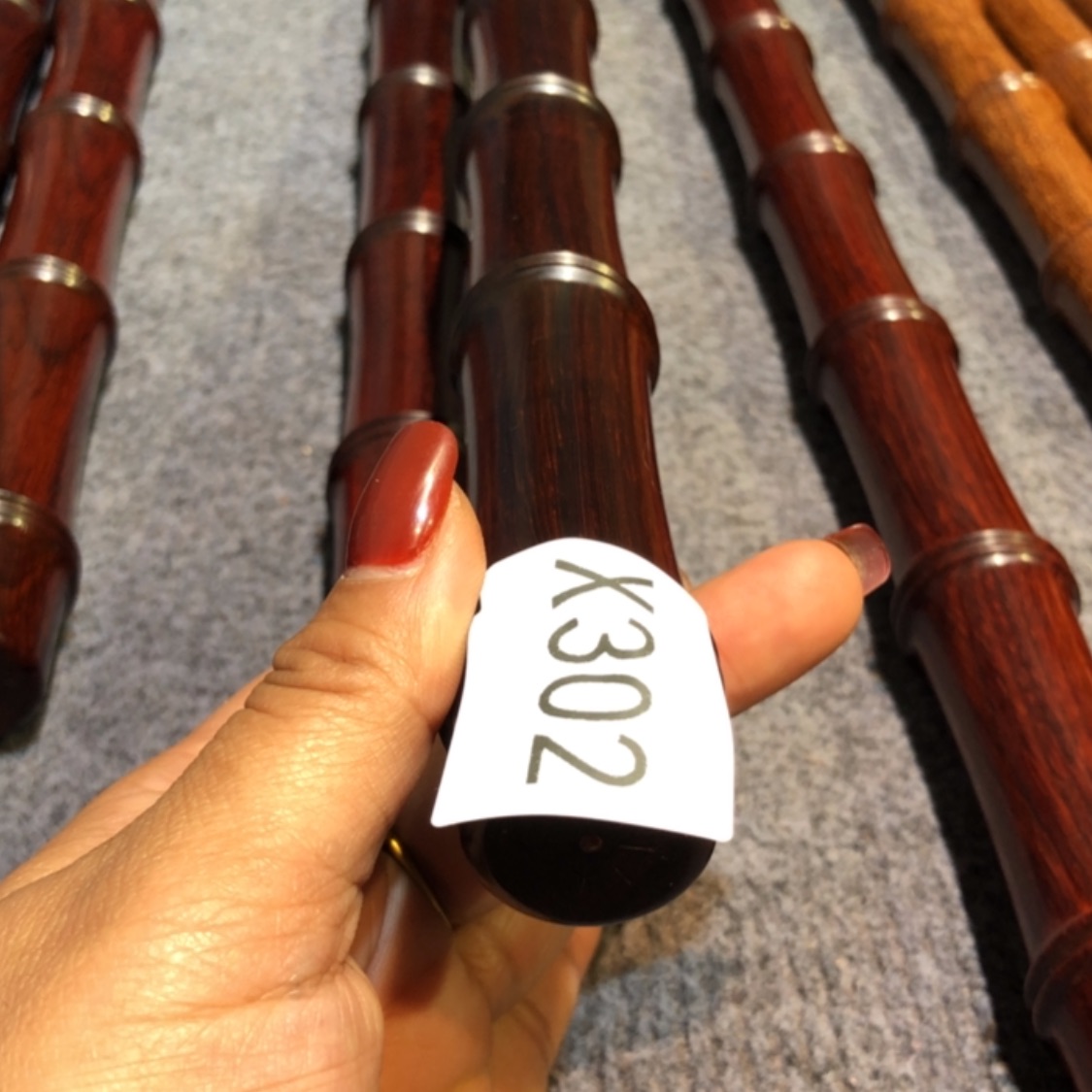 【闪购商品】木耀**屋紫檀木竹节棍一根302