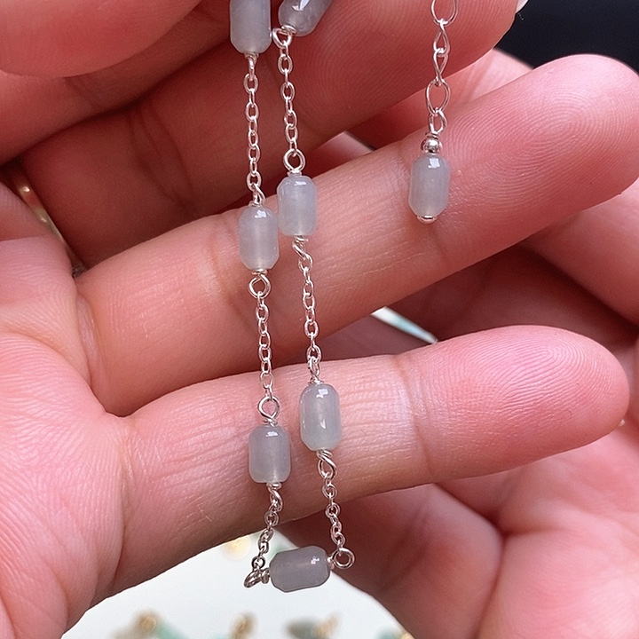 银S925镶嵌手链翡翠88号