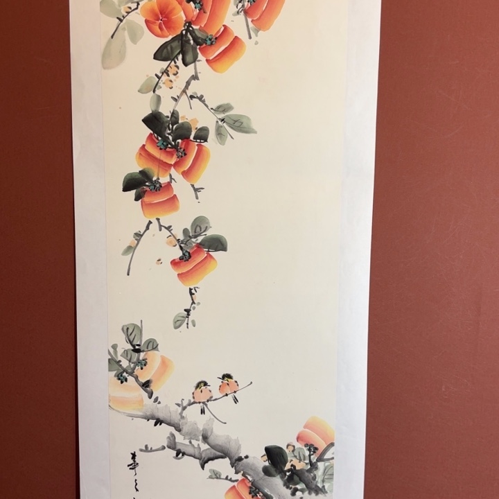 国画听兰老师花鸟