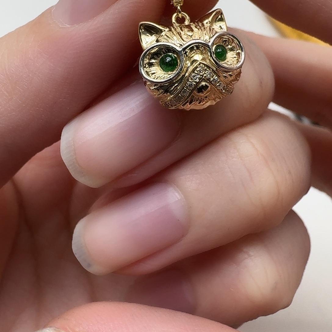 钻石颈饰18K金镶嵌成品