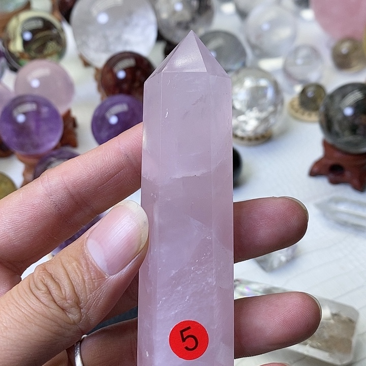 水晶粉水晶柱子未镶嵌