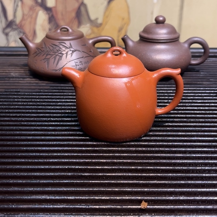 紫砂茶壶秦权朱泥