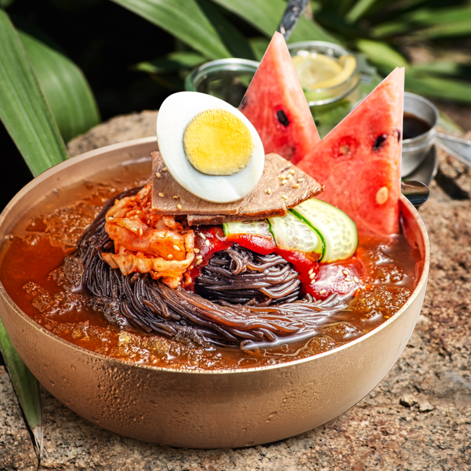 恩妮冷面延边荞麦大冷面冷面汤调料酸甜517g*5袋