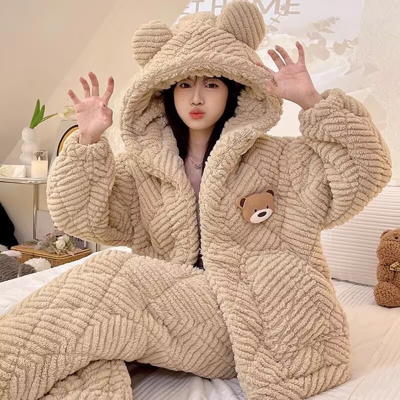 悦悦【三号链接】冬季休闲甜美睡衣少女家ins居服