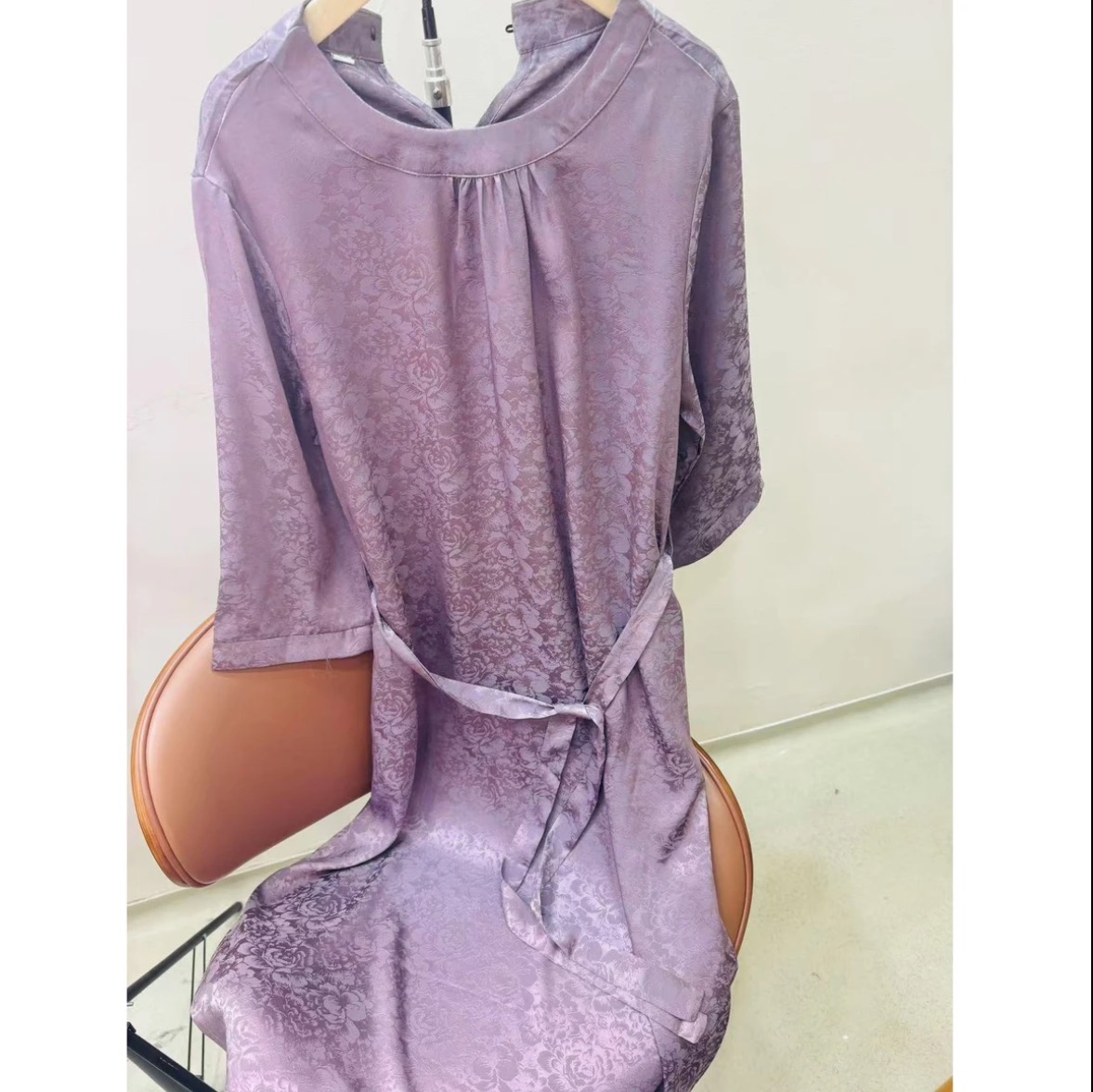 【时装高定款】贵紫气质修身时尚夏季印花连衣裙女装大码连衣裙