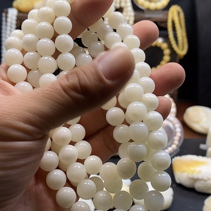 苍***月贝壳手串/手链10高玉化