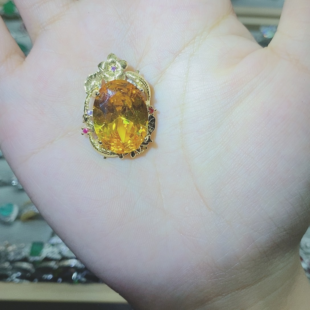 【闪购商品】托帕石耳饰银S925镶嵌