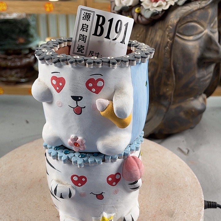 紫砂花盆景德镇陶瓷191