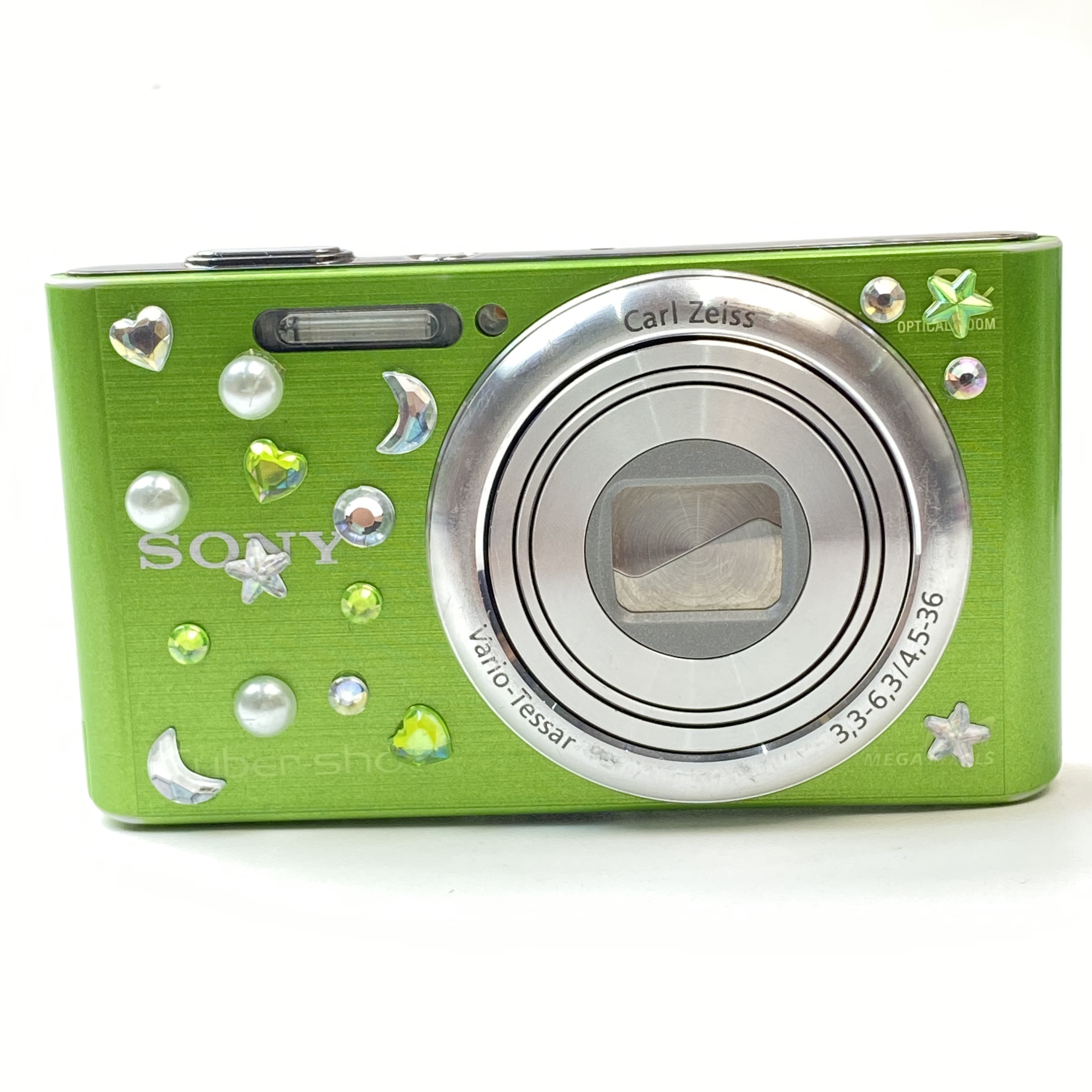 95新 Sony/索尼 w730绿色1600w像素8x光变ccd数码相机