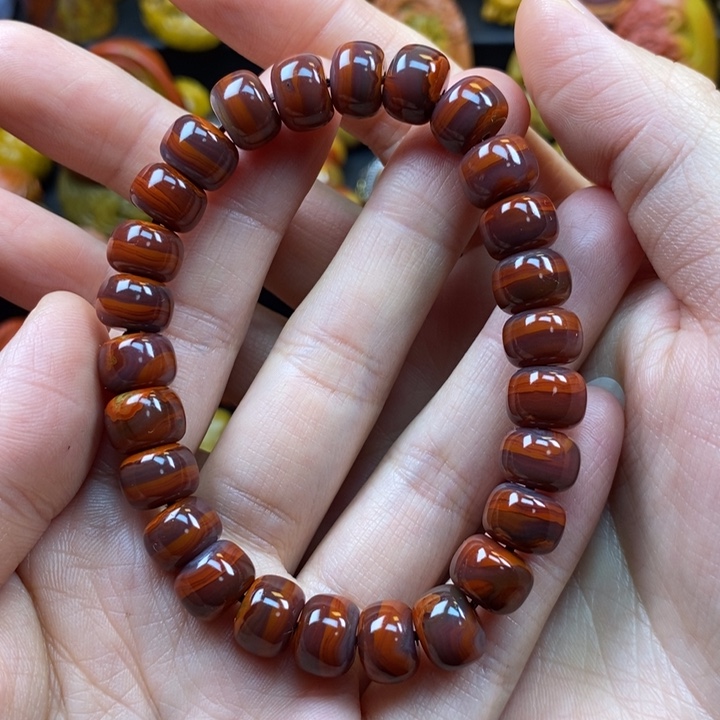 玛瑙/玉髓未镶嵌手串战国红手串