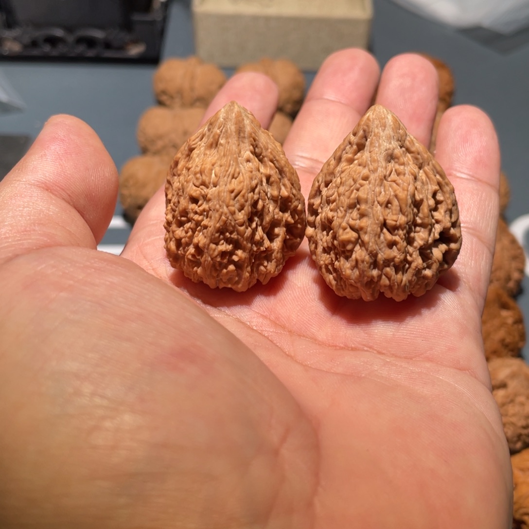 文玩核桃把件无***猫塔尖32