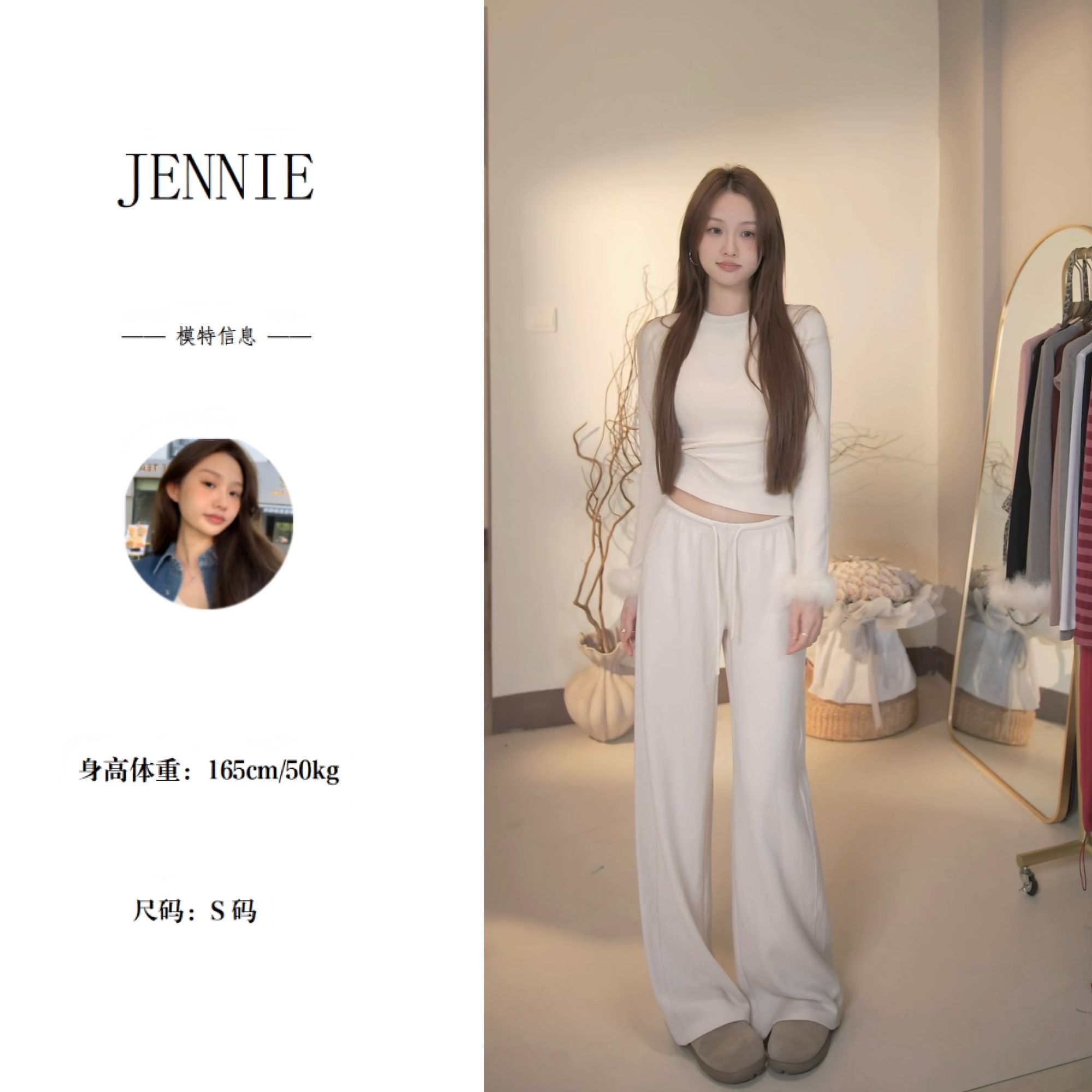 秋冬韩系兔毛慵懒高腰抽绳阔腿休闲裤舒适垂感宽松时尚显瘦裤子