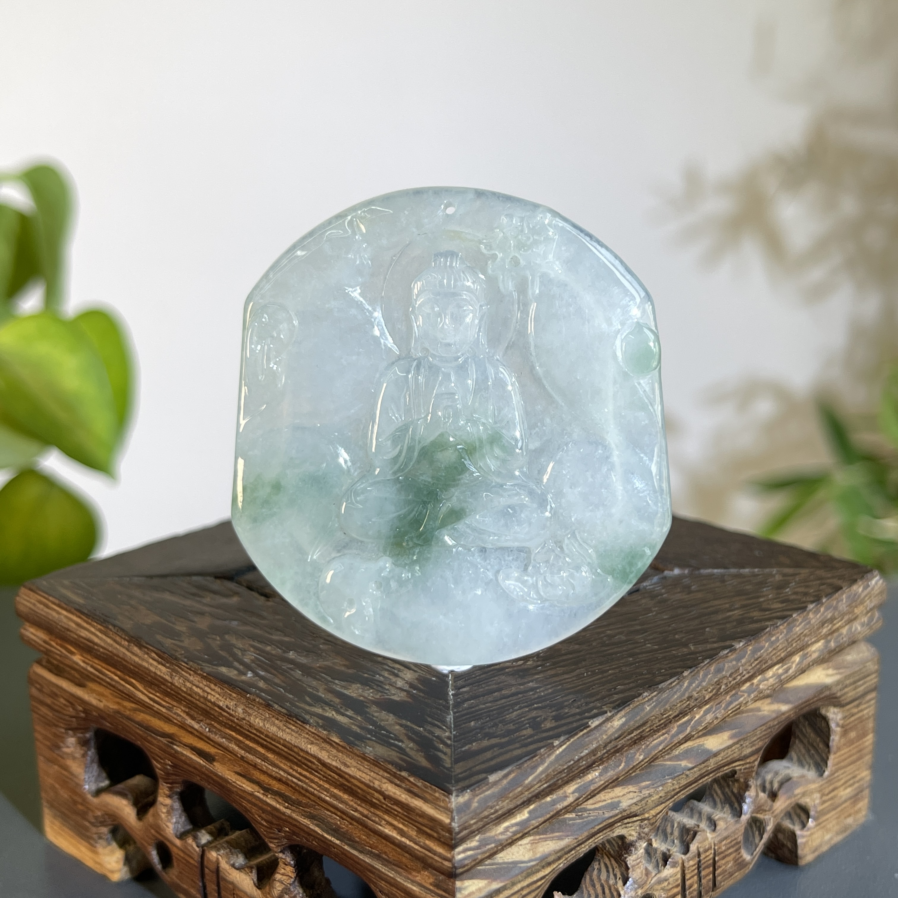 JXA23-75 天然缅甸A货翡翠 大日如来